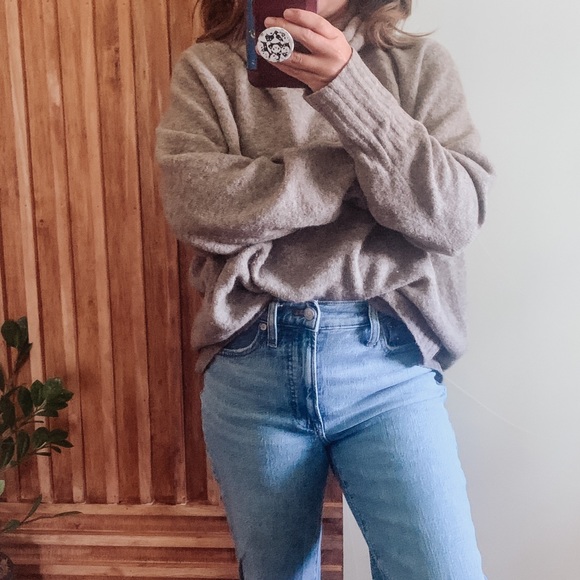 Aritzia Sweaters - ARITZIA Community Plutarch Wool Yak Mock Neck Relaxed Loose Sweater. M